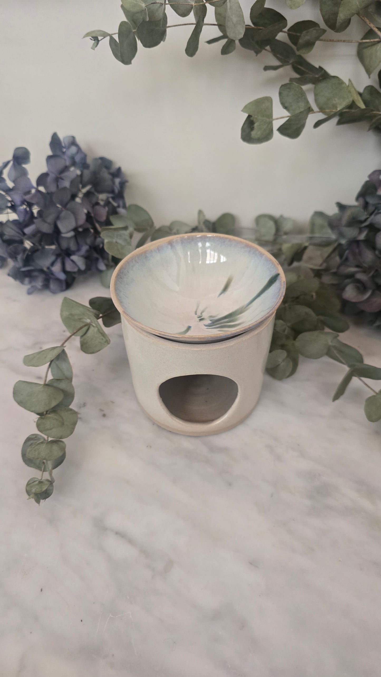 Duftlampe Ton beige/grün