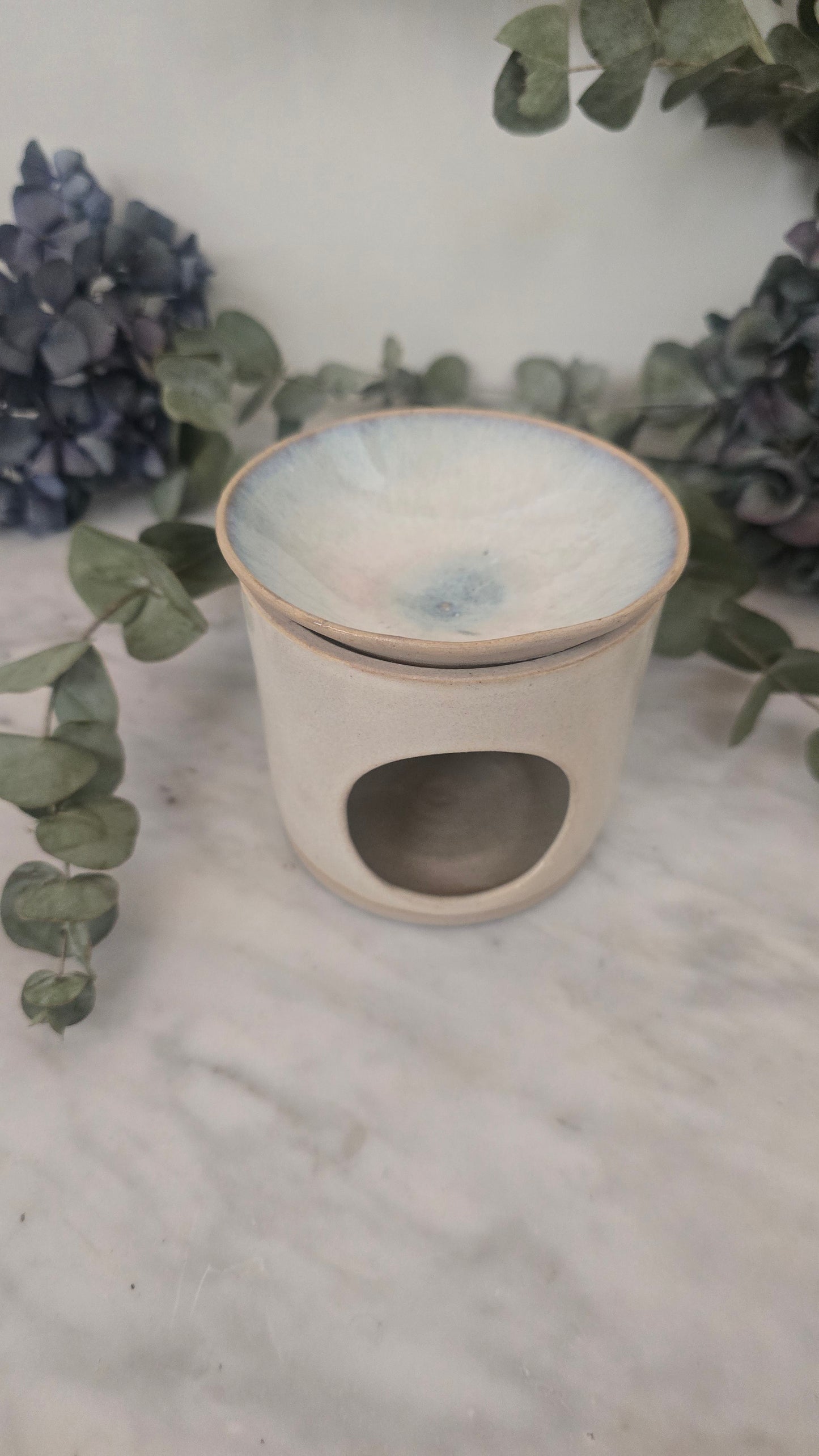 Duftlampe Ton beige/blau