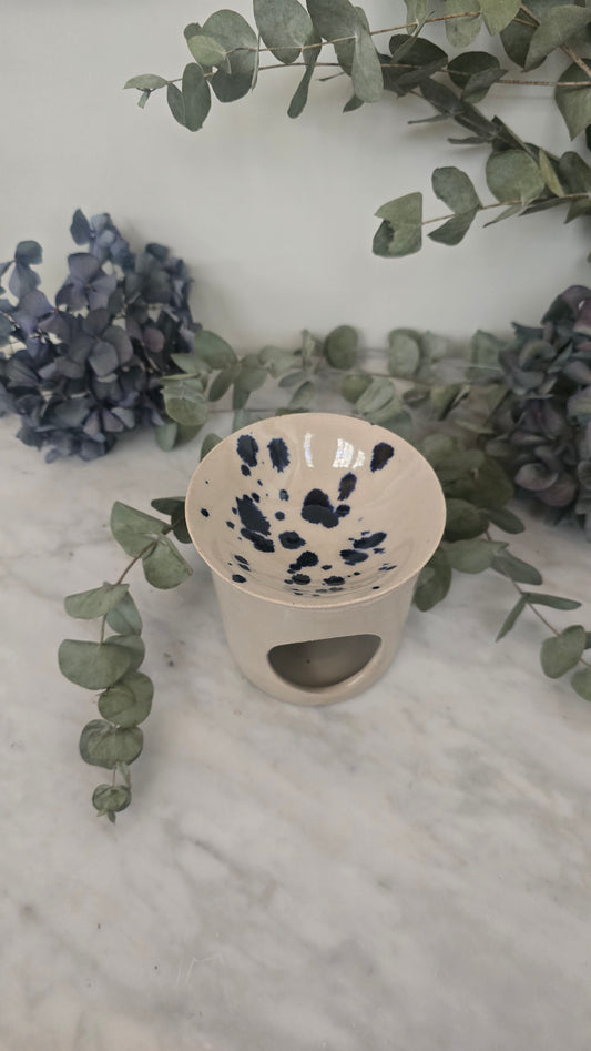 Duftlampe Ton beige/dunkelblau