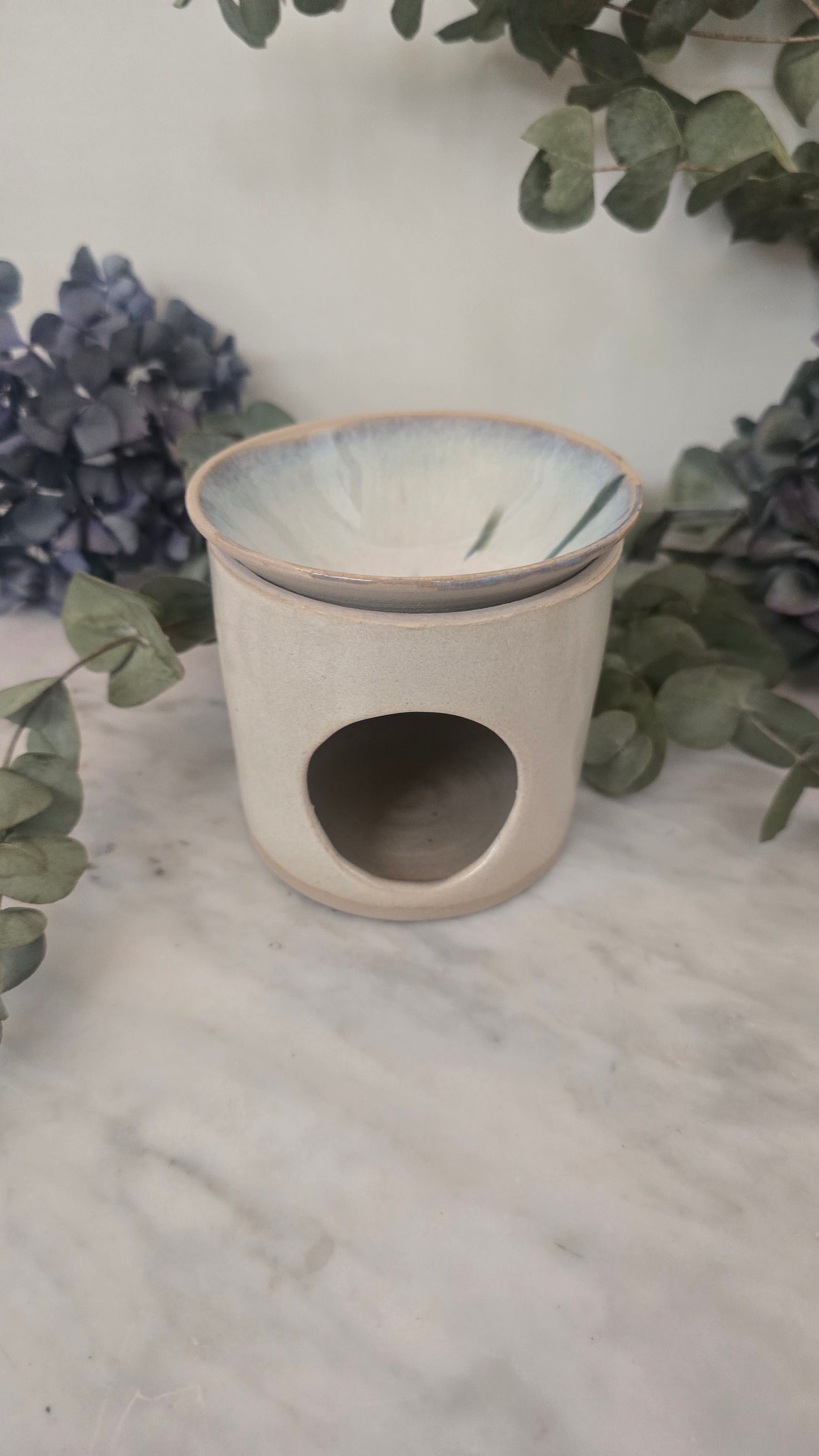 Duftlampe Ton beige/grün