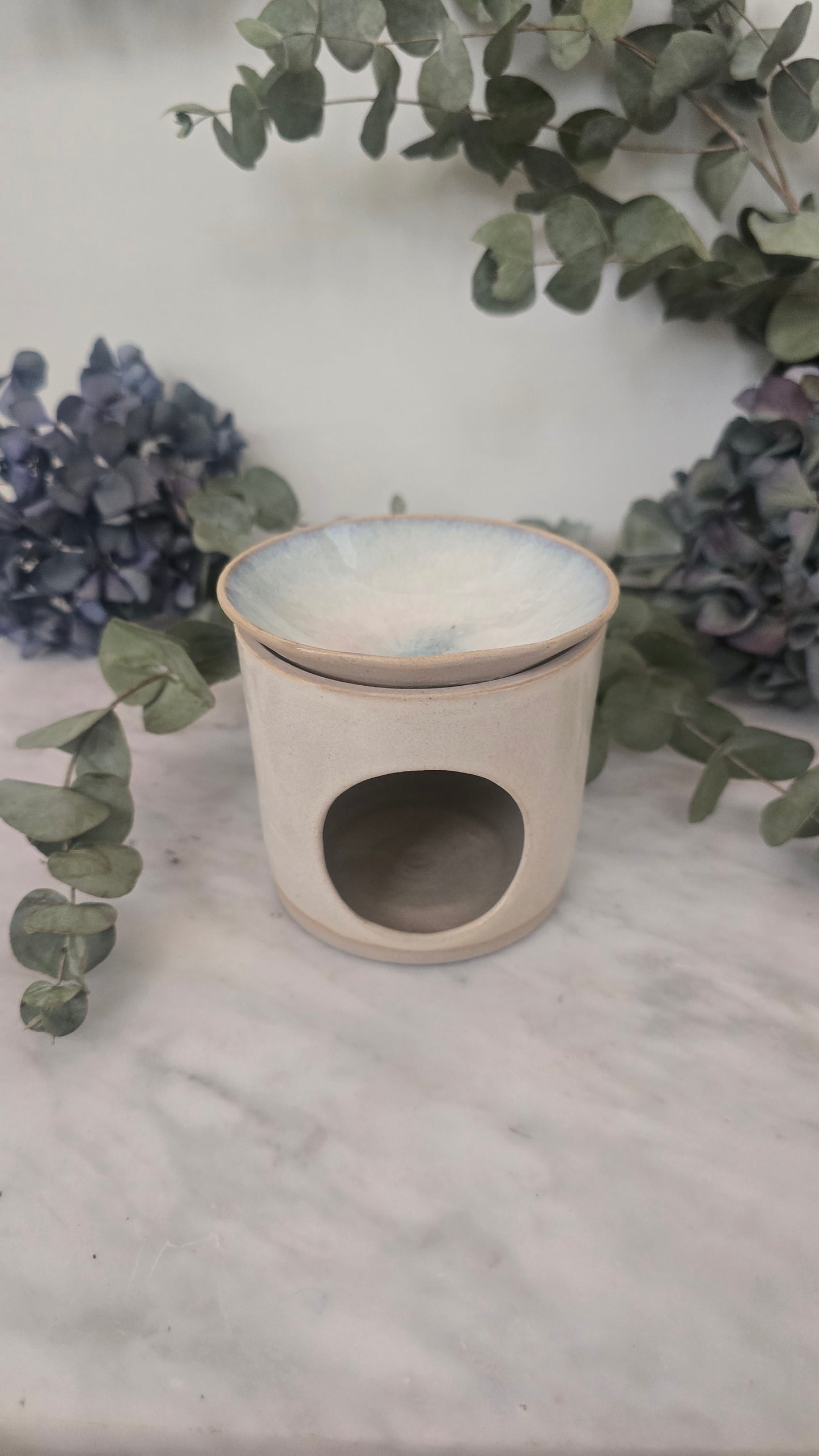 Duftlampe Ton beige/blau