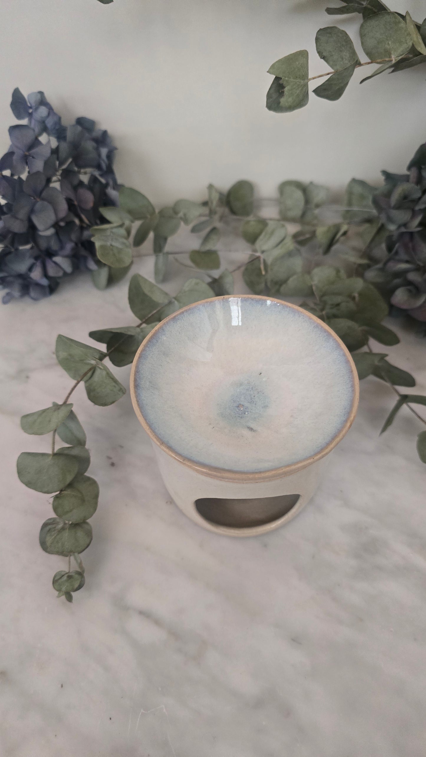 Duftlampe Ton beige/blau